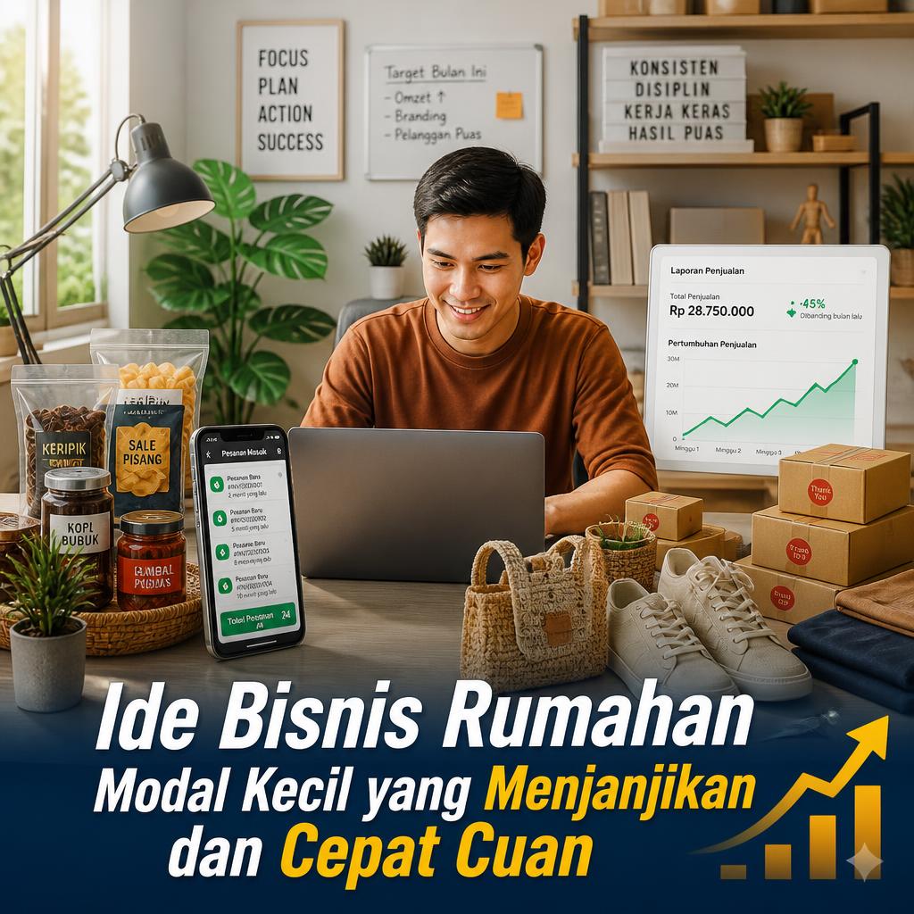 Ide Bisnis Rumahan Modal Kecil yang Menjanjikan dan Cepat Cuan