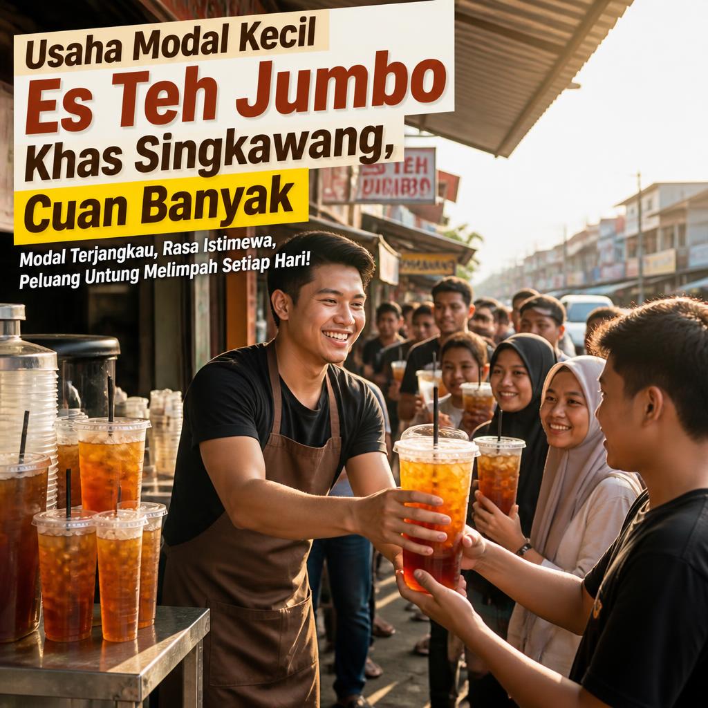 Usaha Modal Kecil Es Teh Jumbo Khas Singkawang, Cuan Banyak